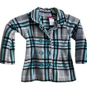 Penny M Fleece Jacket, Blue Plaid